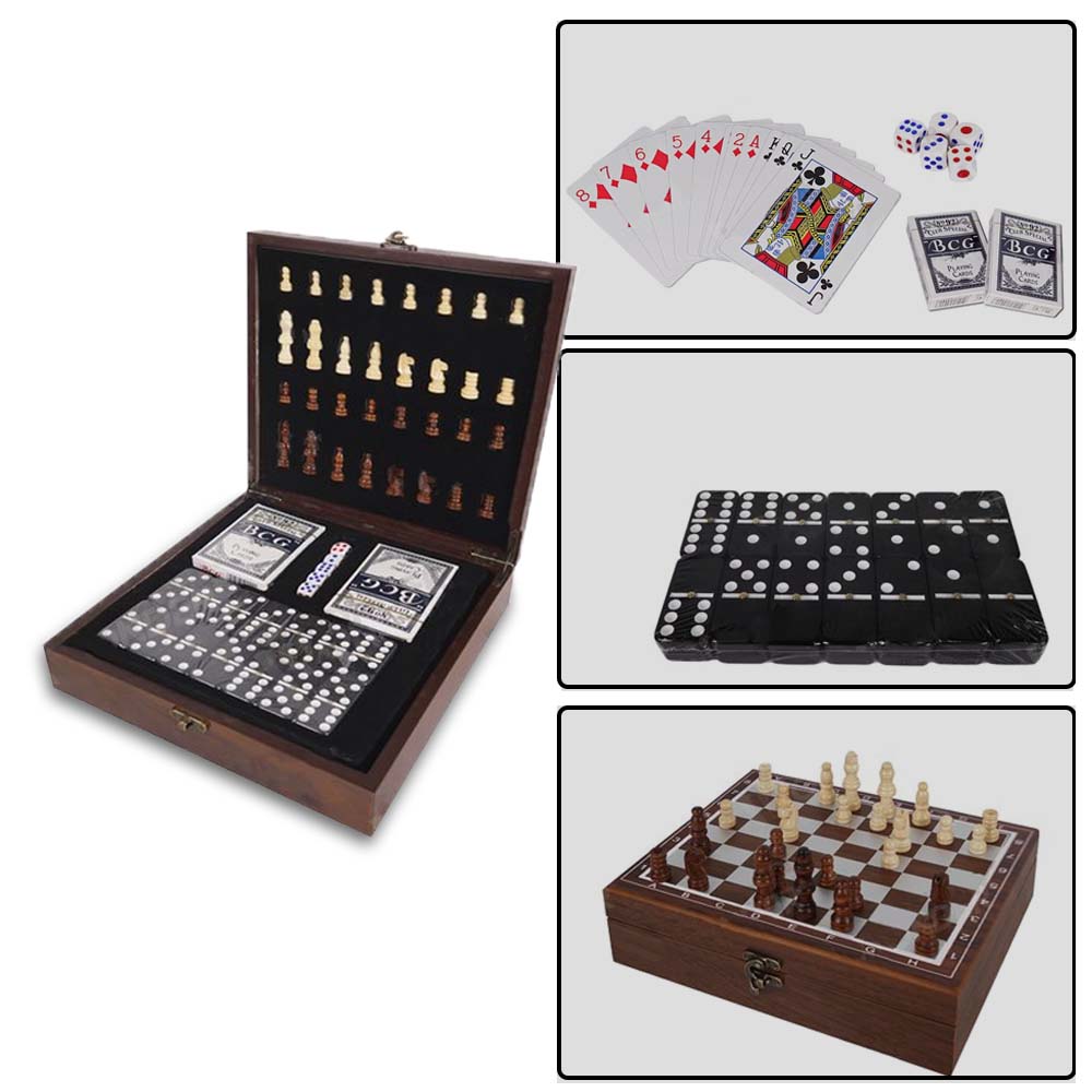 Miniatura 6 de Juego de Ajedrez 4 en 1 Domino Cartas